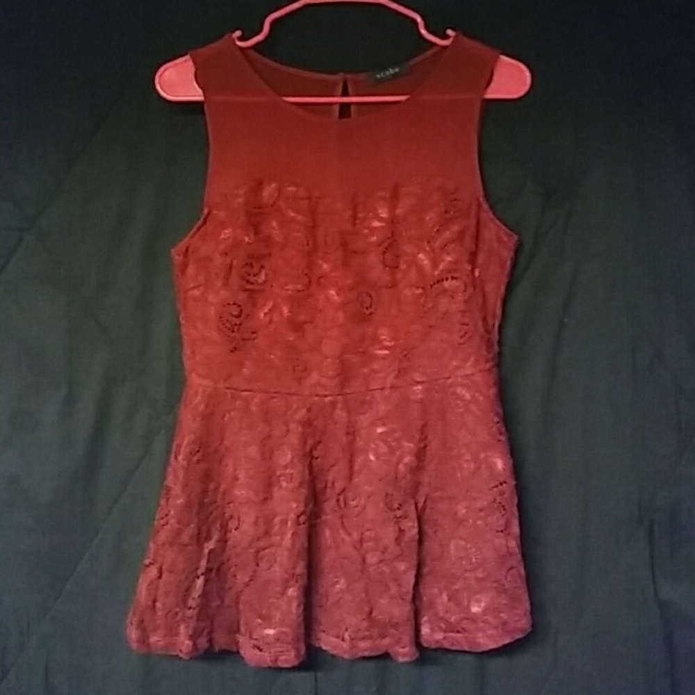 Lace Peplum Blouse